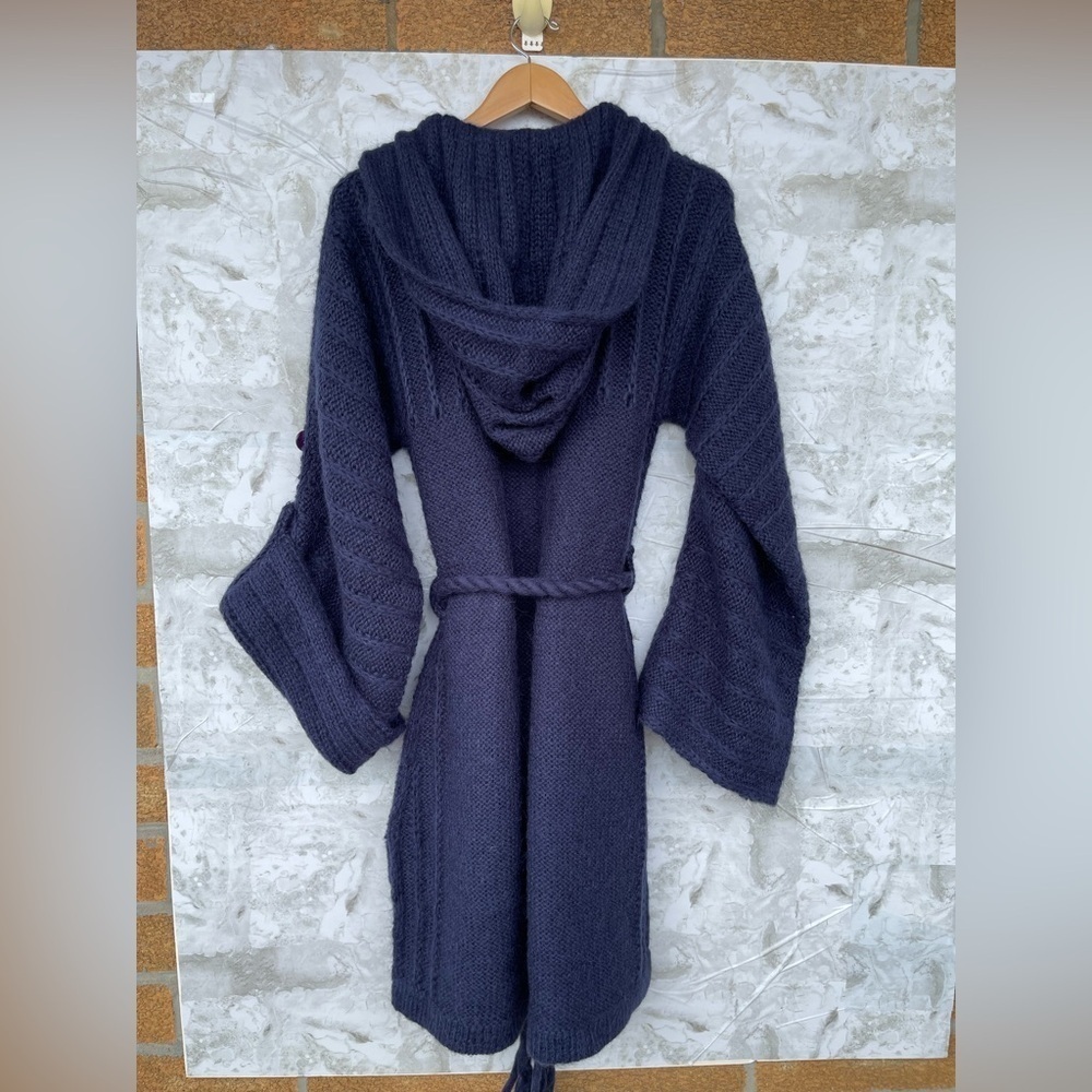 Rare Vintage Betsey Johnson New York Black Label Mohair Wool Hooded coatigan - Picture 12 of 17